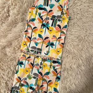 Tea Collection Colorful Palm Tree Kids Pajama Set